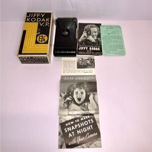 Jiffy Kodak V.P. Folding 127 Film Camera With Box, In Pristine Condition